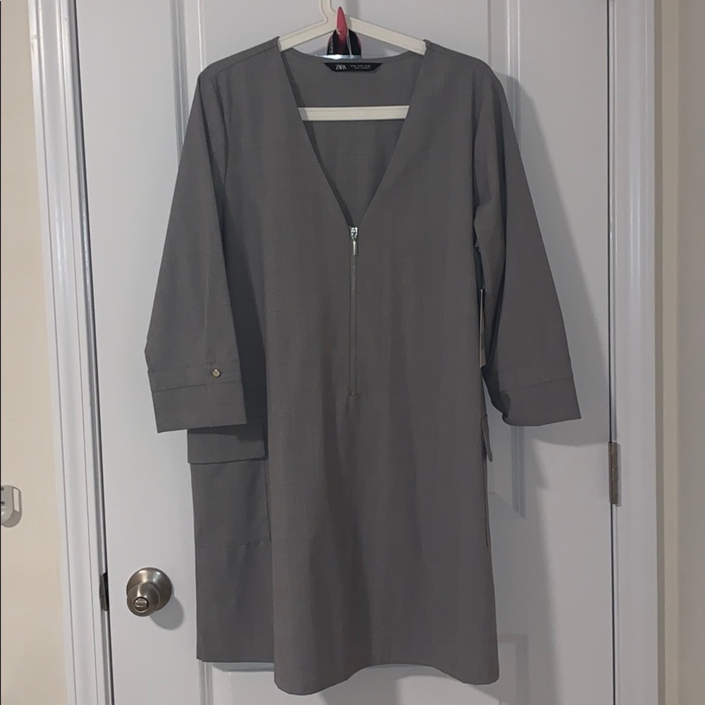 ZARA Houndstooth Dress NWT